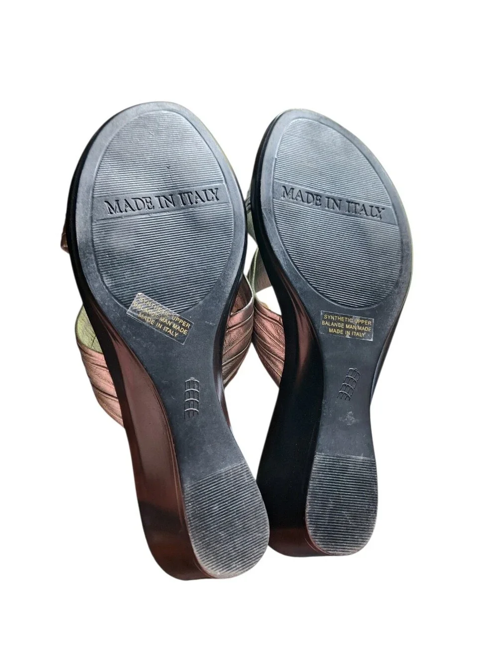 Italian Shoemakers Silver Metallic Slide Sandals